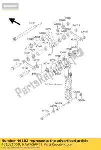 Kawasaki 461021350 haste, suspensão - Lado inferior