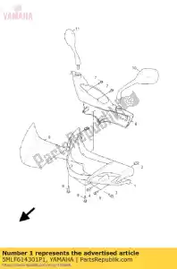 yamaha 5MLF614301P1 cover, handlebar u dark violet - Bottom side