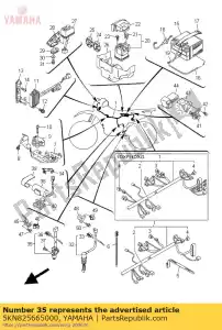 yamaha 5KN825665000 interruptor, soporte lateral - Lado inferior