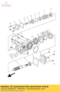 yamaha 1SCE118E0000 parafuso, montagem da tampa - Lado inferior