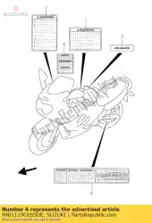 Aquí puede pedir propietarios de manuales de Suzuki , con el número de pieza 9901119C65SDE: