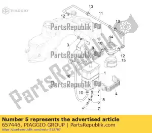 Piaggio Group 657446 induction joint canister pipe - Bottom side