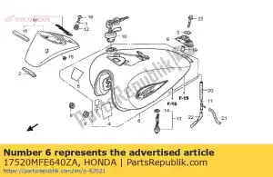 Honda 17520MFE640ZA juego de tanque, combustible (wl) * nhb0 - Lado inferior