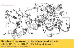 Here you can order the ignition coil from Honda, with part number 30510KPH701:
