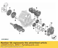 23008531025, BMW, ingranaggio per albero di uscita bmw  1600 2010 2011 2012 2013 2014 2015 2016 2017 2018 2019 2020 2021, Nuovo