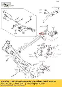 kawasaki 260110289 fio-chumbo klx110caf - Lado inferior