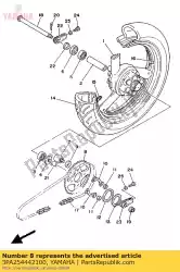 Ici, vous pouvez commander le pignon, entraîné (44t) auprès de Yamaha , avec le numéro de pièce 3PA254442100: