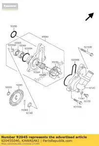 kawasaki 92045S046 rolamento-esfera ksf400-a1 - Lado inferior