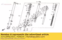 51410MS2003, Honda, pipe comp., fr. fork (sho honda cbr  f cbr1000f 1000 , New