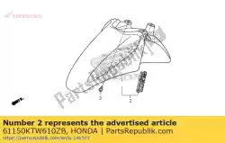 Qui puoi ordinare set parafanghi, fr. (wl) * tip da Honda , con numero parte 61150KTW610ZB: