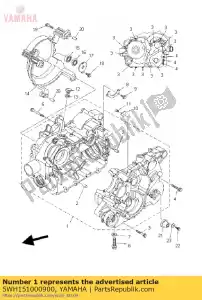 yamaha 5WH151000900 crankcase assy - Bottom side