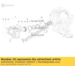 Aqui você pode pedir o guarnição cilind/carter 0,5 em Piaggio Group , com o número da peça 1A019140: