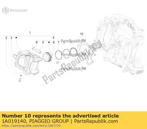 Piaggio Group 1A019140 guarnição cilind/carter 0,5 - Lado inferior