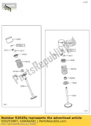 Here you can order the shim,t=2. 85 from Kawasaki, with part number 920251887: