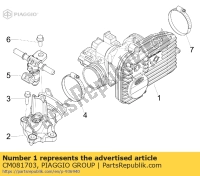 CM081703, Aprilia, Cuerpo del acelerador cpl., Nuevo