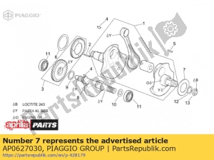 aprilia AP0627030 spacer 48x67x1 - Bottom side