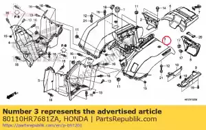 honda 80110HR7681ZA set illust rear fender - Bottom side