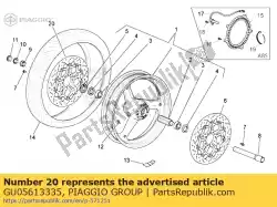 Here you can order the front brake disc. Gold 320 from Piaggio Group, with part number GU05613335: