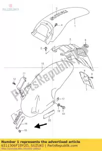 suzuki 6311306F10Y2D b?otnik, ty?, góra - Dół
