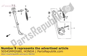 Honda 50545MM2680 plaque, béquille latérale - La partie au fond