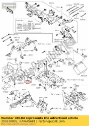 Ici, vous pouvez commander le bande-assy, ?? Arrêt du moteur sw kvf75 auprès de Kawasaki , avec le numéro de pièce 391830002: