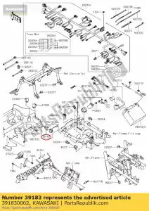 kawasaki 391830002 bande-assy, ??arrêt du moteur sw kvf75 - La partie au fond