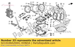 Here you can order the bolt, hex., 6x20 from Honda, with part number 92101060200H: