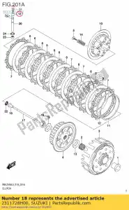 suzuki 2311728H00 retenedor, cl rel - Lado inferior