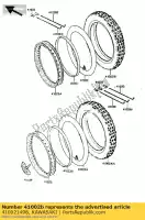 410021498, Kawasaki, pneu, fr, 80 / 90-17 44m, kawasaki kx  e kx80 80 , Novo