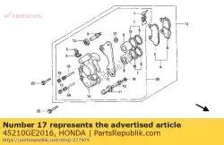 beugel, fr. Van Honda, met onderdeel nummer 45210GE2016, bestel je hier online: