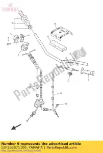 yamaha 5SF262871100 capa, empunhadura da tampa - Lado inferior