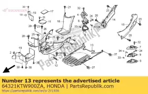 honda 64321KTW900ZA couvercle, sous * nh1 * (nh1 noir) - La partie au fond