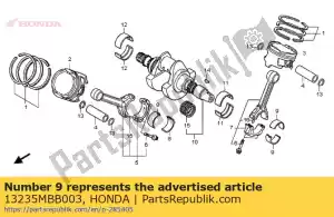 Honda 13235MBB003 portant b, rr. de liaison - La partie au fond