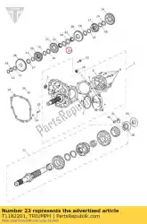 sluitring met spiebanen buiten van Triumph, met onderdeel nummer T1182201, bestel je hier online: