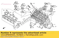 Aquí puede pedir banda, aislante de Honda , con el número de pieza 16218MBW000: