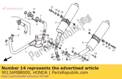 Here you can order the bolt, socket, 8x32 from Honda, with part number 90136MBB000: