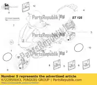 67229500A3, Piaggio Group, kit de etiqueta de veículo 