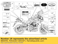 886949, Aprilia, naklejka rh 1200 sport 8v, Nowy