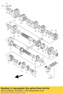 Suzuki 2425124F00 gear,5th drive - Bottom side