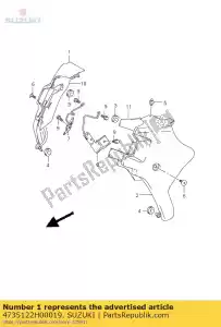 suzuki 4735122H00019 capa, moldura hea - Lado inferior