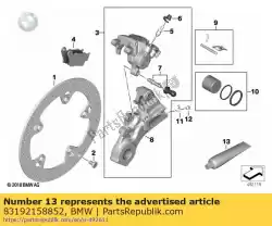 Here you can order the brake pad paste - 100g from BMW, with part number 83192158852: