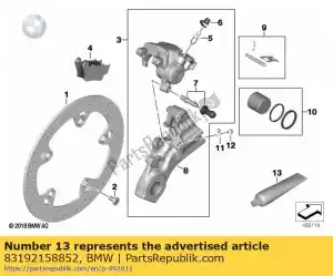 bmw 83192158852 brake pad paste - 100g - Bottom side