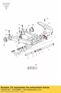 triumph T2056761 rubbing strip - Bottom side