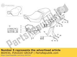 Aprilia 860930, Pokrywa baterii, OEM: Aprilia 860930