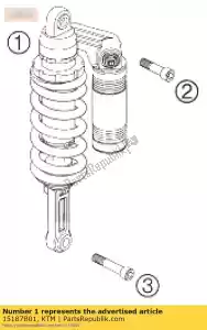 ktm 15187B01 monoshock 990 superduke 06 - Lado inferior