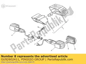 Piaggio Group GU92602411 nut - Bottom side