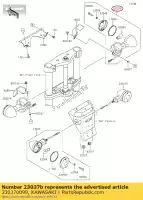230370099, Kawasaki, lamp-assy-signal vn900c7f kawasaki  vn vulcan 900 2007 2008 2009 2010 2011 2012 2013 2014 2015 2016 2017 2018 2019 2020 2021, Novo