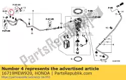 Aqui você pode pedir o amortecedor, conector em Honda , com o número da peça 16719MEW920: