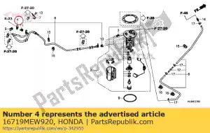 Honda 16719MEW920 demper, connector - Onderkant