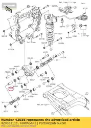 Tutaj możesz zamówić tulejka 12,5x20x50 zx900-a1 od Kawasaki , z numerem części 420361111: